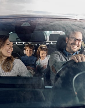 Family in a car