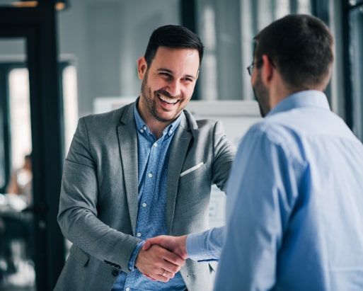 men shaking hands